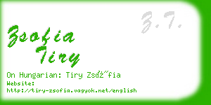 zsofia tiry business card